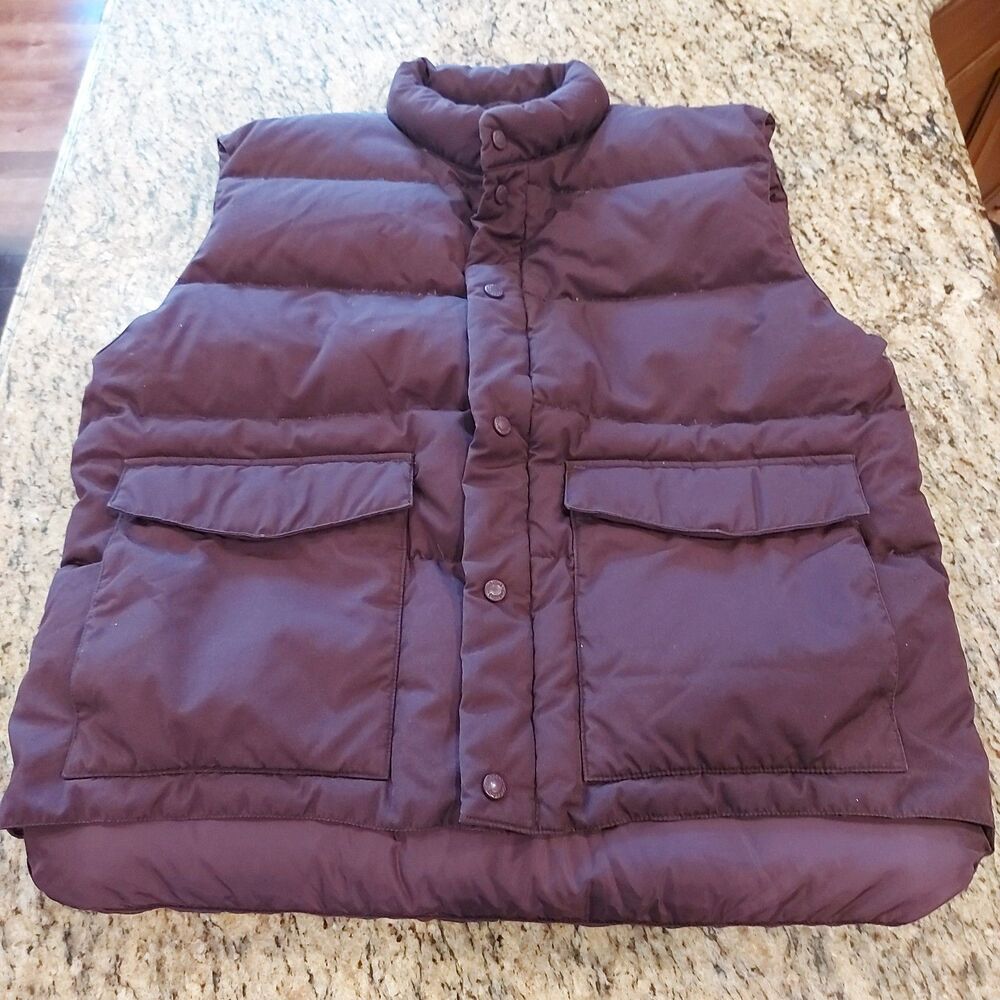 Cabela's PREMIER NORTHERN GOOSE DOWN Filled Puffer Vest Plum Purple Large Regula
